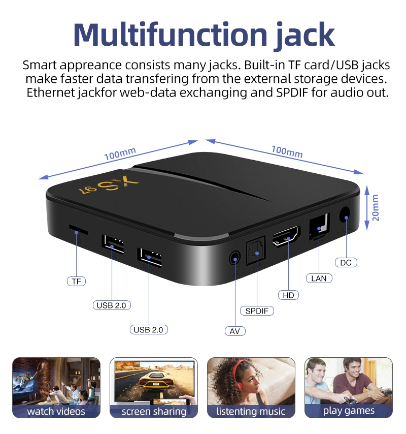 بيع جديد بسعر تنافسي إشارة قوية Android التلفزيون مربع صندوق تلفزيون المستقبل الرقمي 4K يحل محل تلفزيون Tx3 الصغير صندوق