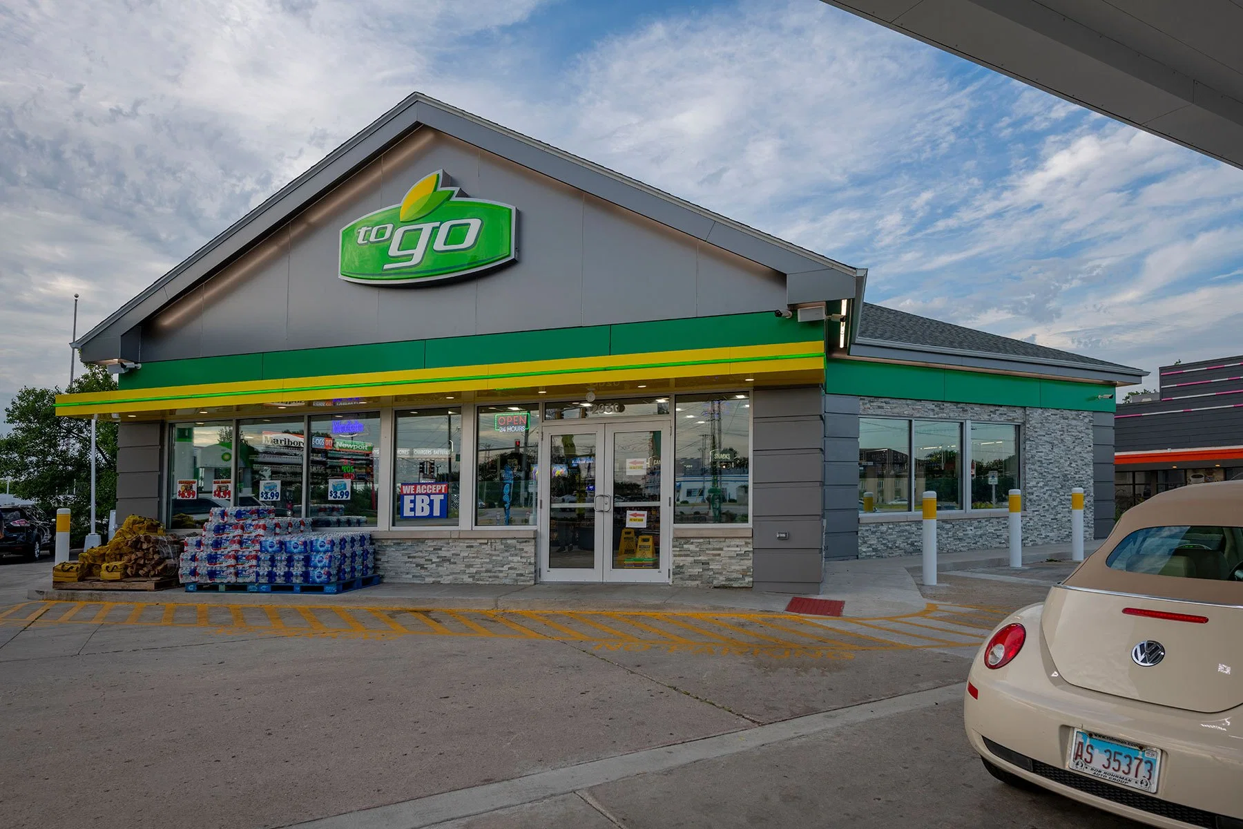 Structure légère en acier de qualité haute préfabriqués Station gaz supermarché