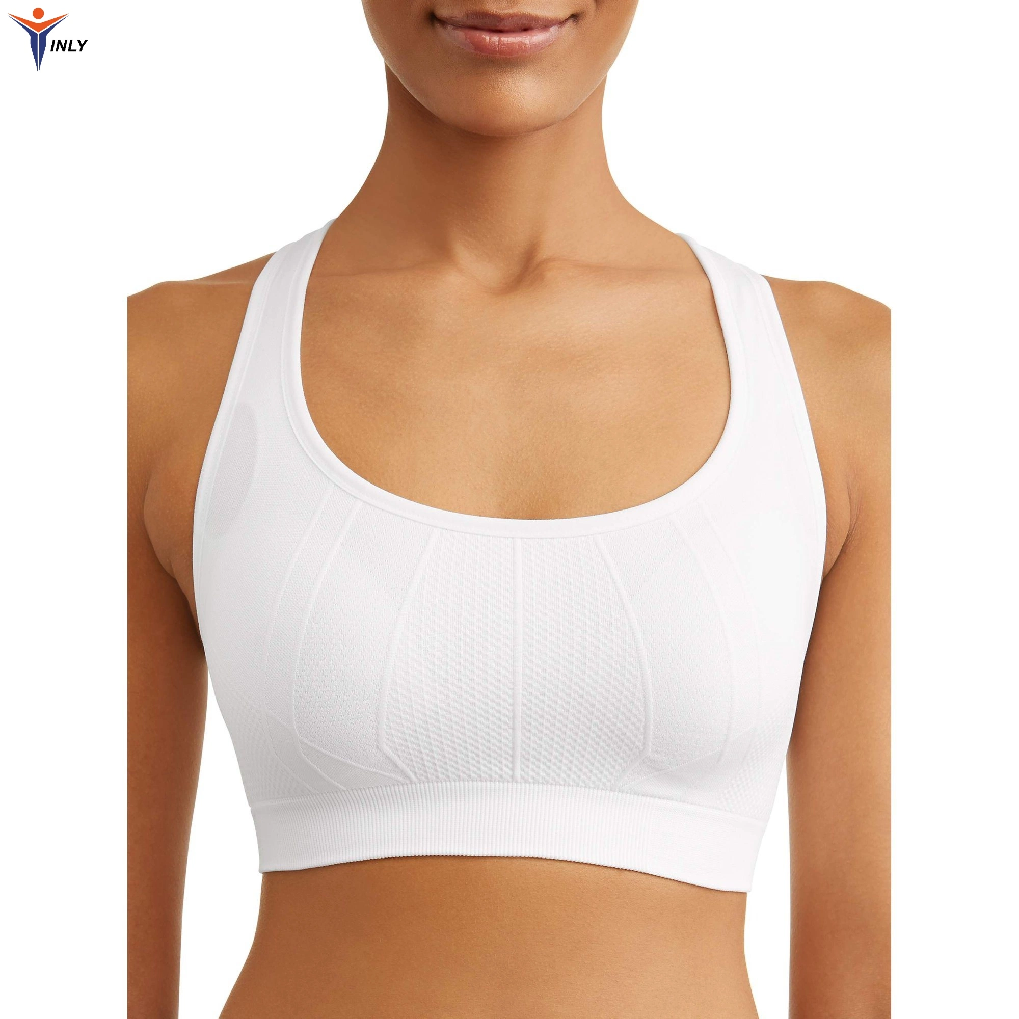 Wholesales Women's Seamless Yoga Sports Bras with High Impact Removable Pads Girl Breathable Push up Yoga Running Vest Top Solid Gym Fitness Bra