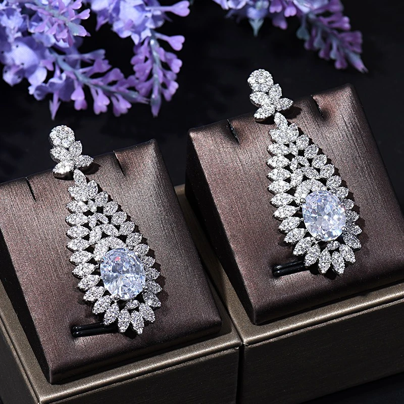 Formal, Bridesmaid, Wedding & Bridal Jewelry Necklace & Ring &Bracelet & Ring CZ Jewelry Set