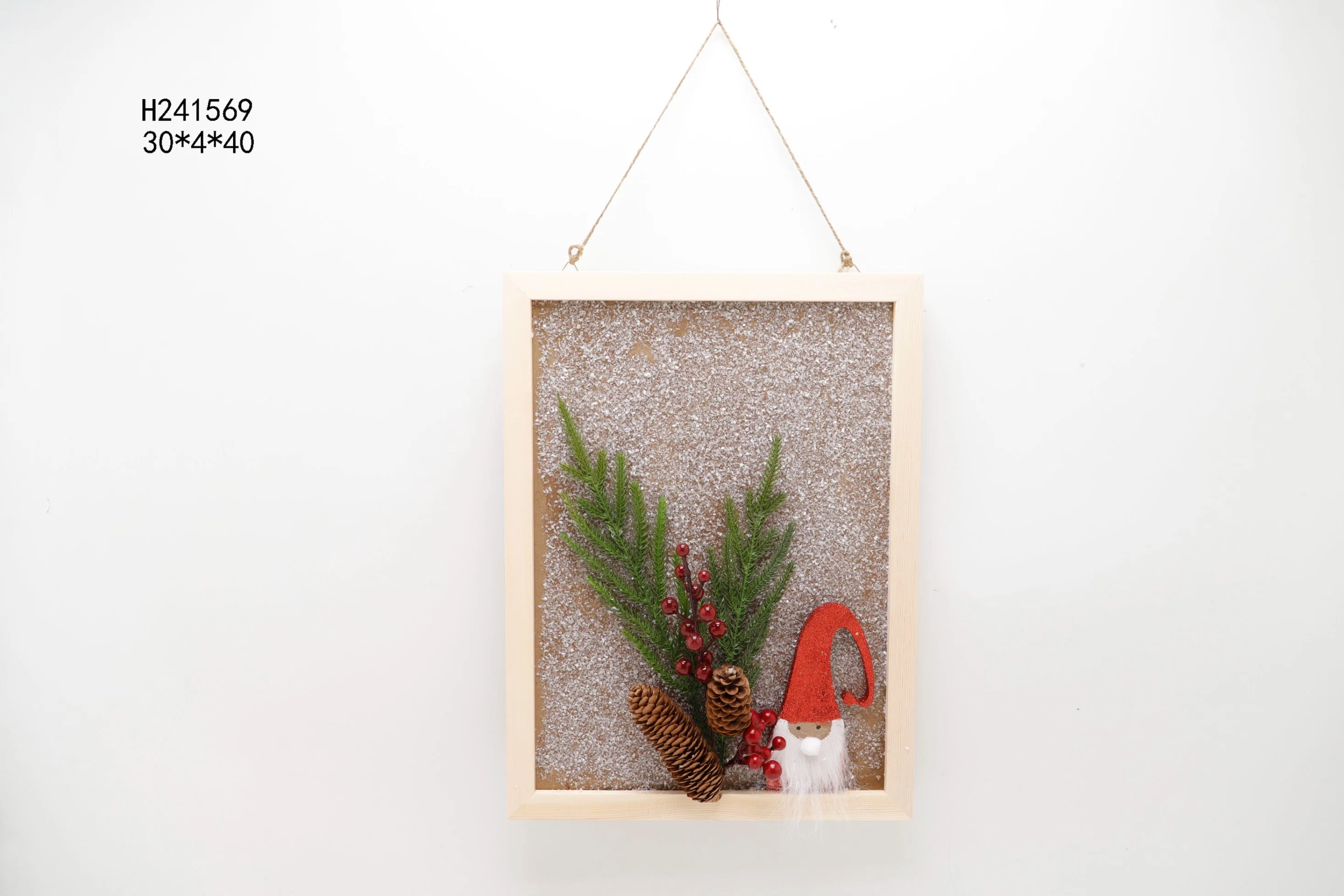 Christmas Dry Flower Wooden Frame