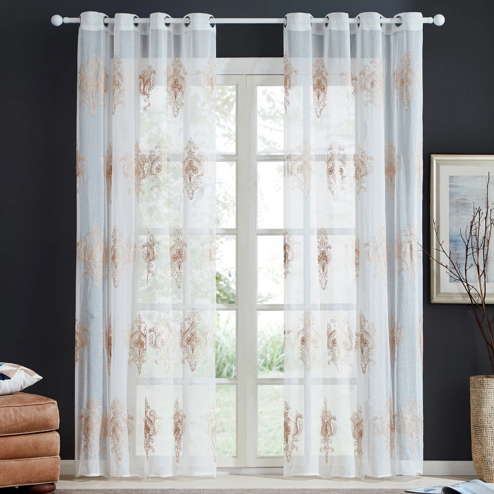 on Sale Embroidery Curtain Yarn Sheer Curtains