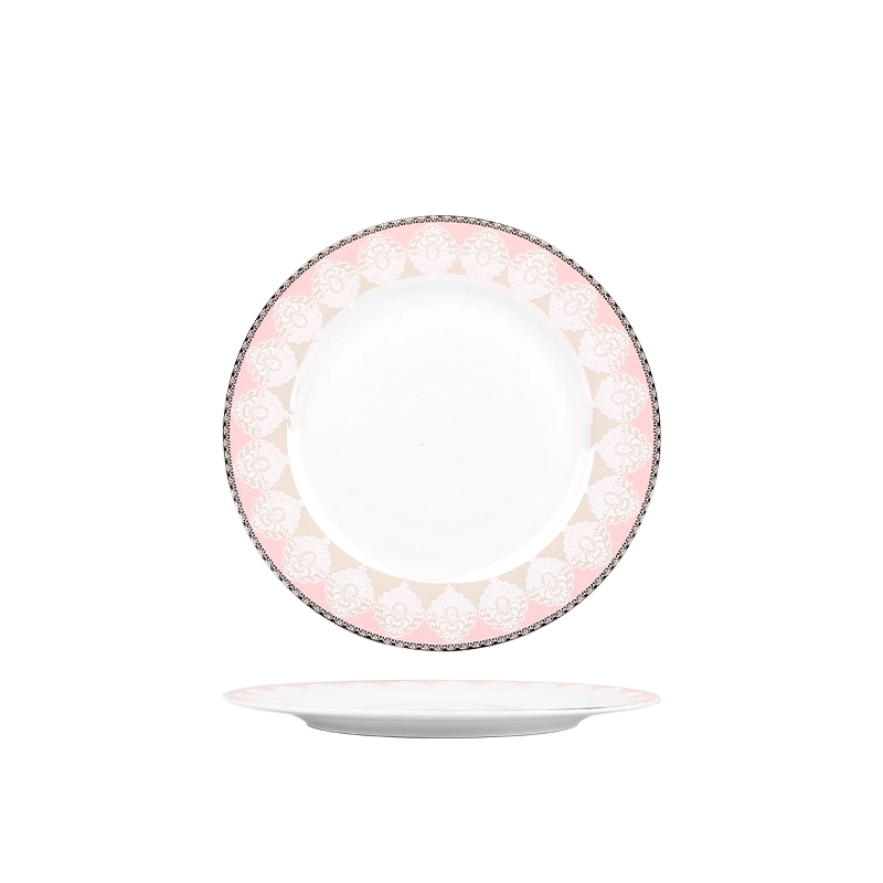 Promotion 8 Inch Pumpkin Design Plain White New Bone China Soup Plate for Home Dinner Table Use with Customized Decal Design