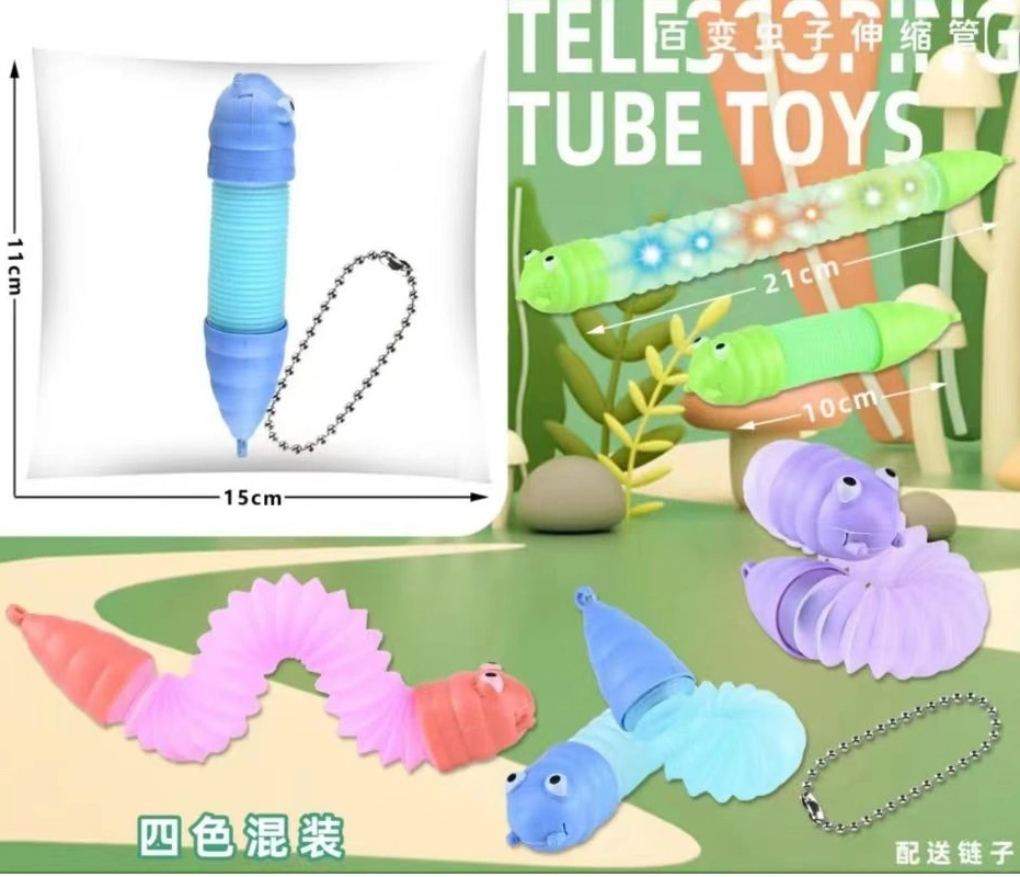 DIY Colorful Tubes Toys Educational Fidget Toys Relieve Stress Novelty Toy with Lights