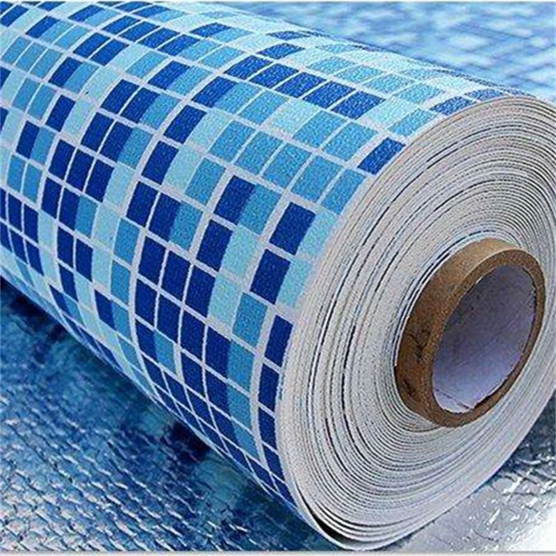 Membrana de plástico impermeável revestimento para piscinas em PVC azul antiderrapante Ótimo para piscinas Inground