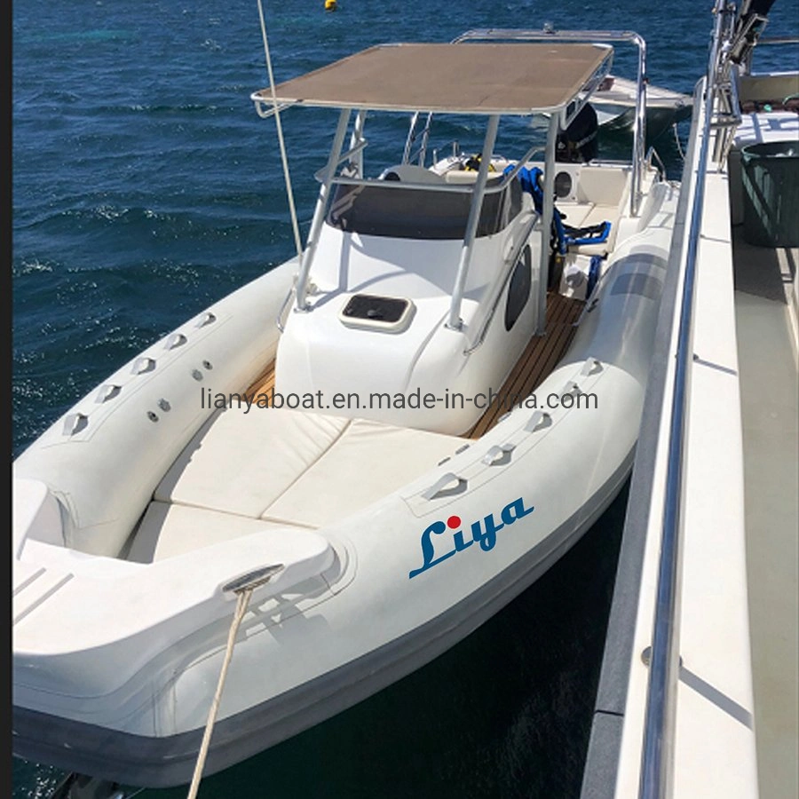 Liya 8.3m amplia cabina costilla bote catamarán barco de pasajeros