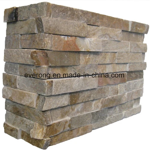 Yellow Culture Quartzite Wall Cladding in Corner