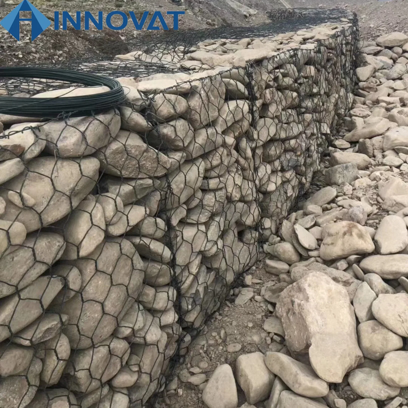 Gabion Basket Box gabion Stone Box gabion Walls PVC Coated Piedra de la parrilla