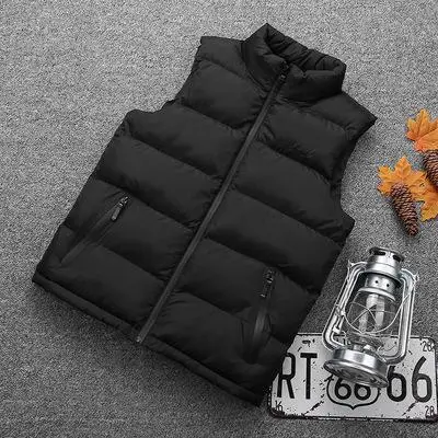 OEM Custom Wholesale/Supplier Plaid Hooded Puffer Padded Cotton Vests Men Winter Vest