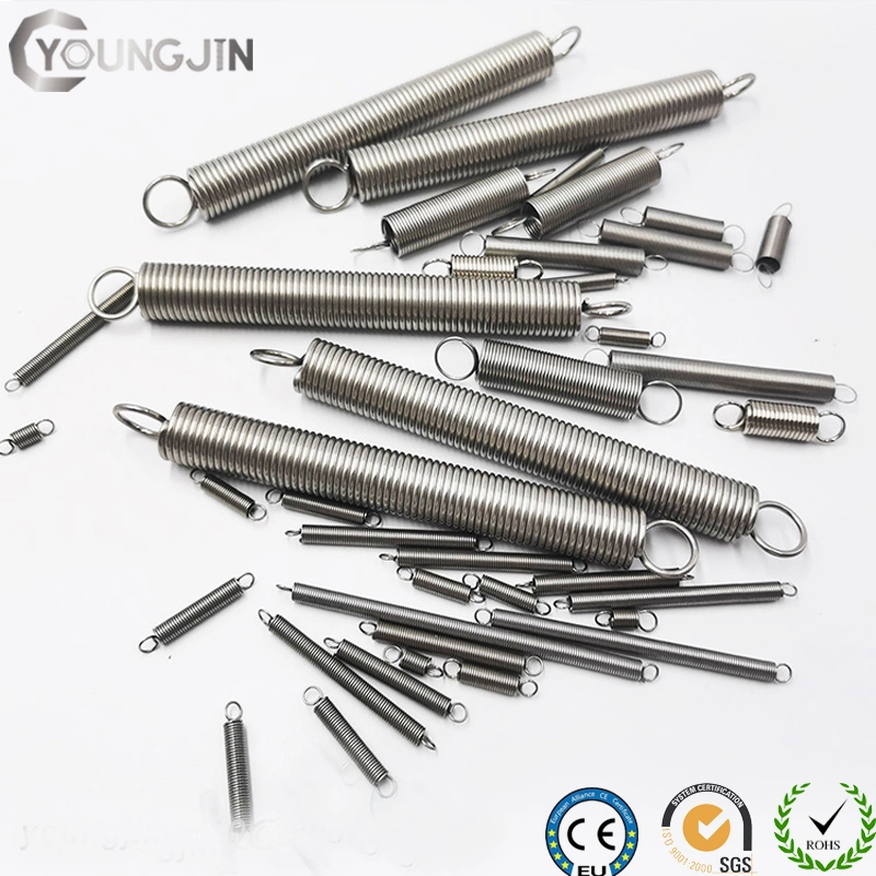 High Carbon Steel Ultra Precision Extension Spring with Plain Finish