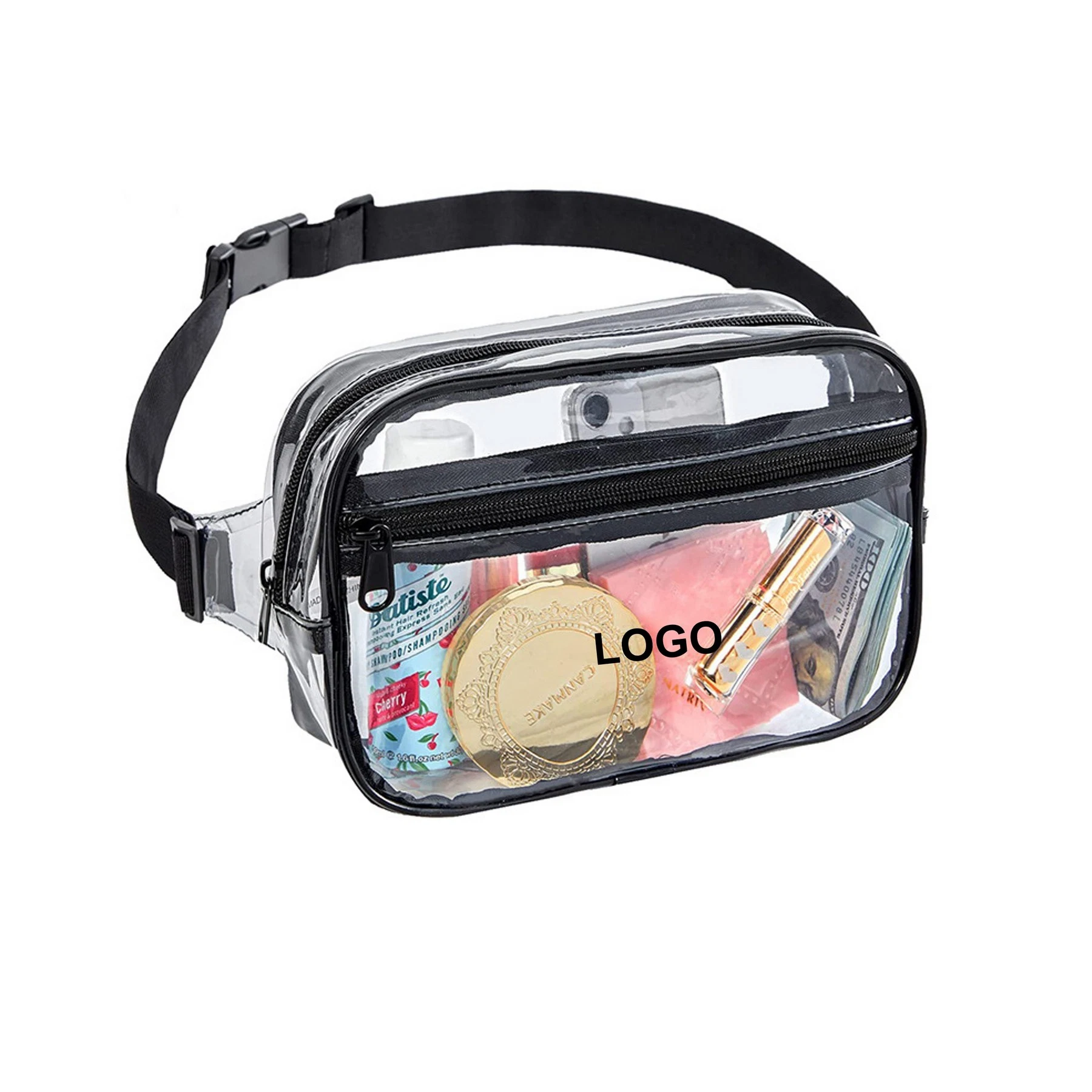 Candy White Clear Waist Jelly Bag Mirror Leather PVC Chest Fanny Pack