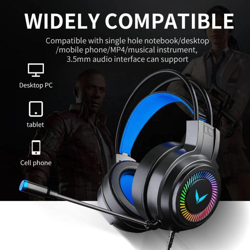 Hot Selling Wired Headphone Headsets with Mic for Playing Games Music Enjoy Headphone Computer Earphone Gaming Headset
