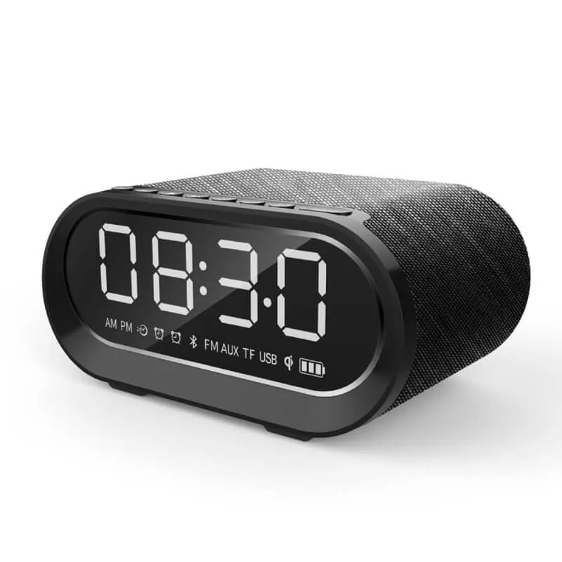 Bluetooth Speaker Portable LED Digital Display Alarm Clock Bt Speaker FM Radio