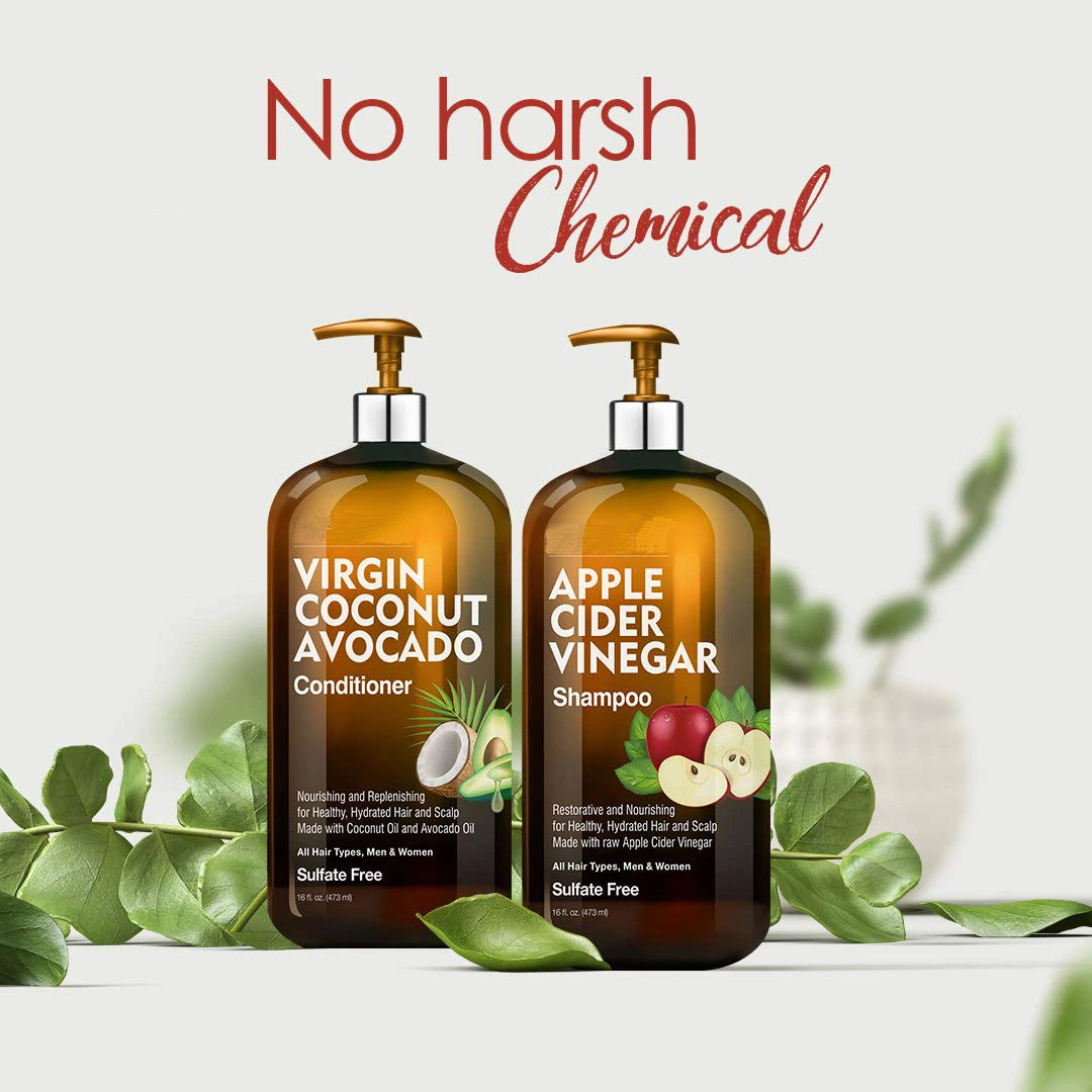 Organic Apple Cider Vinegar Shampoo Virgin Coconut Avocado Conditioner Natural Sulphate Free Shampoo and Conditioner