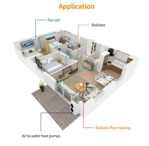 Intercambiador de calor de cobre de alta eficiencia bomba de calor Hervidor de ahorro de energía Elemento calefactor Precio Home agua caliente Ventilador Fuente de aire calor Calentador eléctrico de la bomba