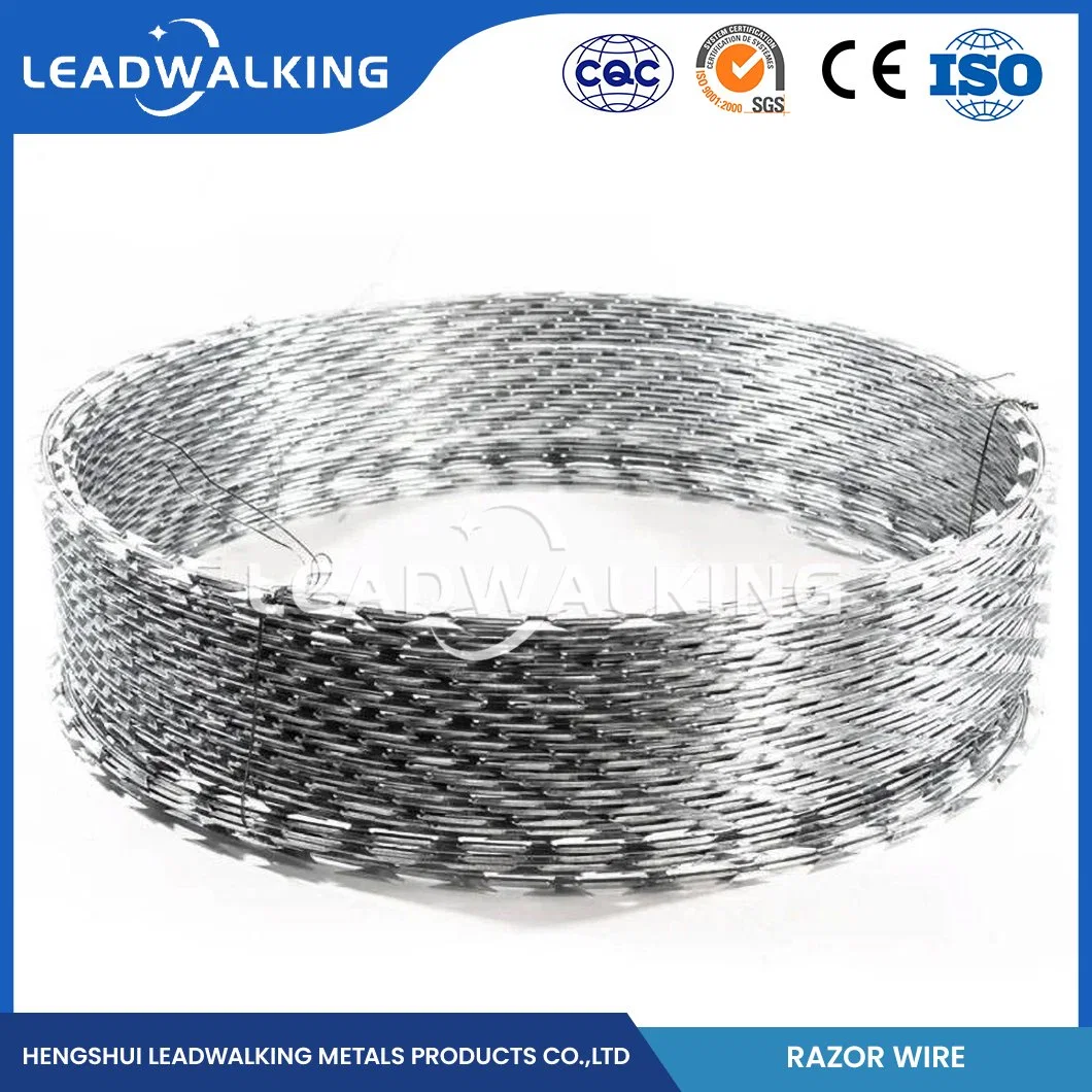 Leadwalking Razor Tape Barbed Wire Suppliers 3 Strands Steel Wire Razor Barbed Wire China High-Quality 7.5mm Stab Distance Razor Fencing Wire