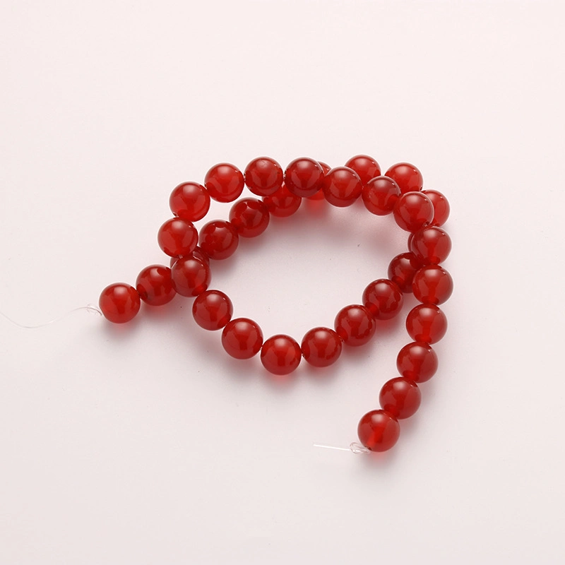 Agate rojo transparente Natural Loose Beads para la joyería y la fabricación Collar de bricolaje