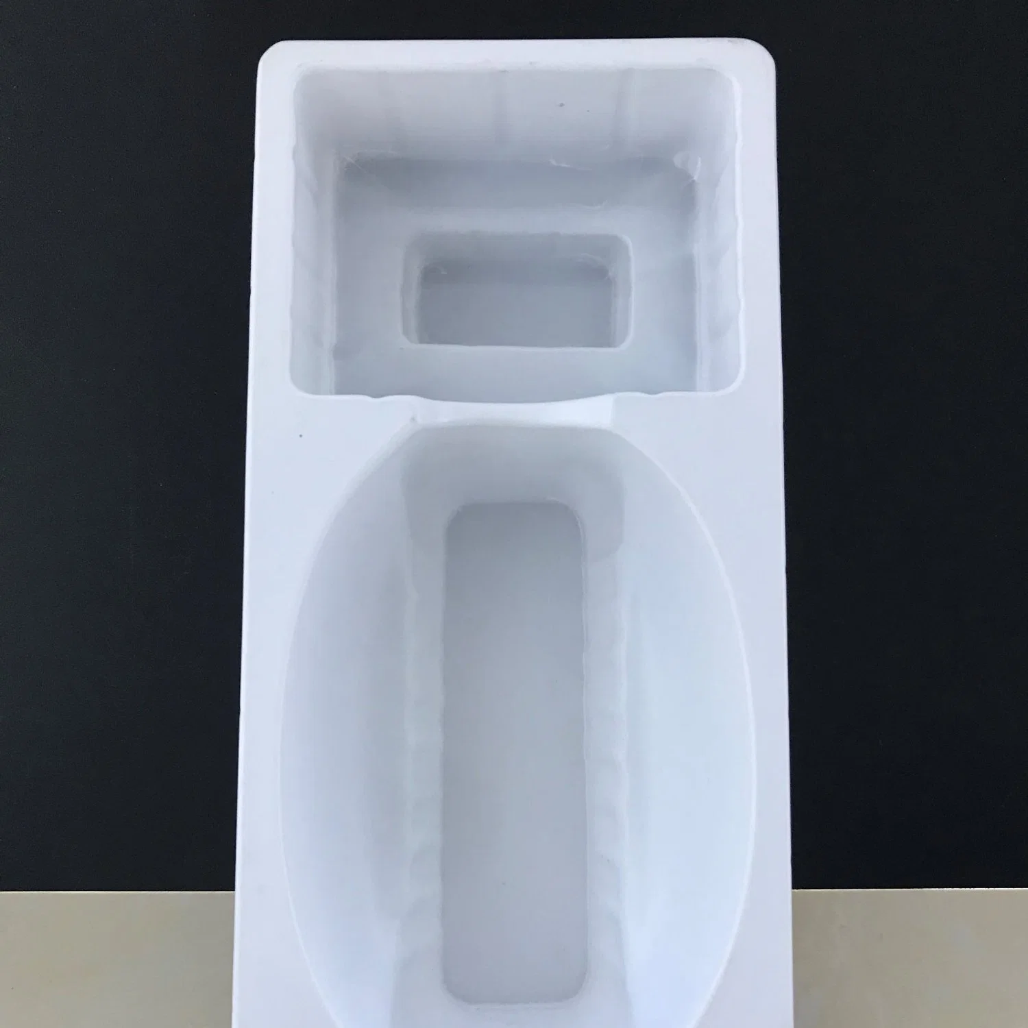 Custom cosmetic plastic packaging white PS plate PVC/PET blister tray