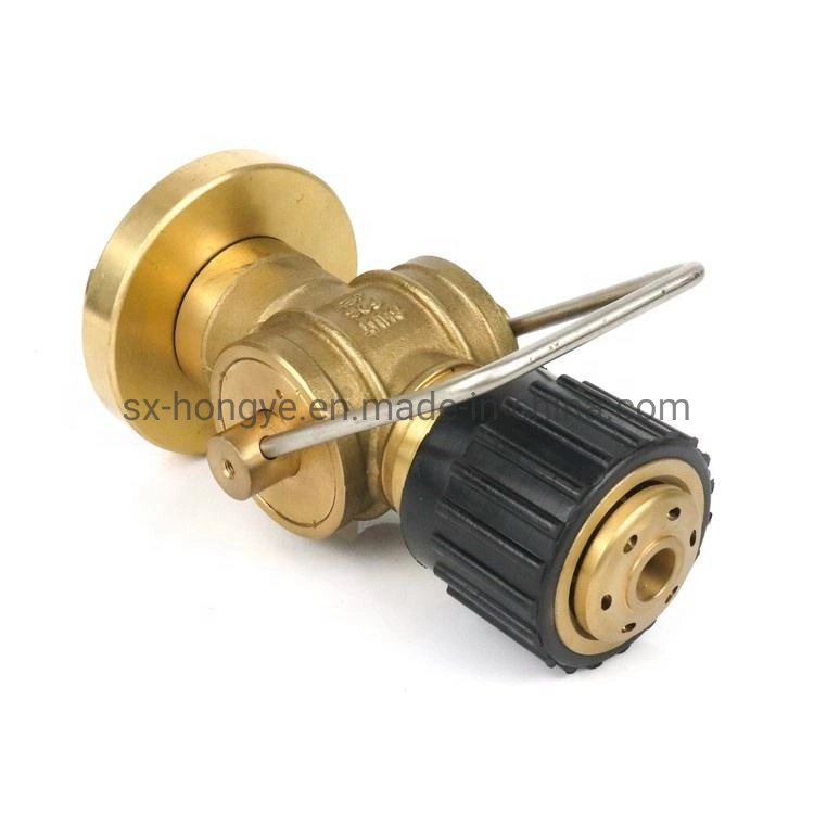 Brass Material Storz Spray Straight Jet Shut 3 Position Fog Nozzle for Fire Protection Equipment