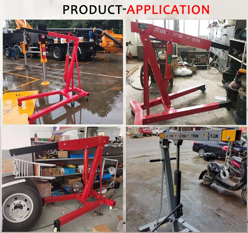 Heavy Duty Discount Price Multifunctional Engine Hoist Hydraulic Foldable Shop Crane Engine Jack