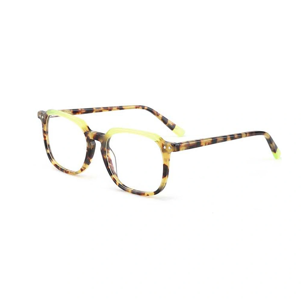 Gd New Arrive Colorful Lamination Acetate Eyeglasses Frames Transparent with Clear Lenses Eyewear