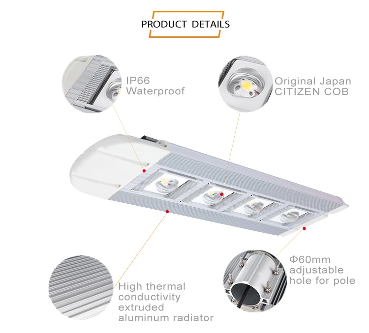 Shenzhen AC100V-277V Economical Outdoor LED Public Luminaires Aluminum Road Lighting Lamps 50W 100W 150W 200W 240W LED Street Light for Project and Wholesale/Supplier