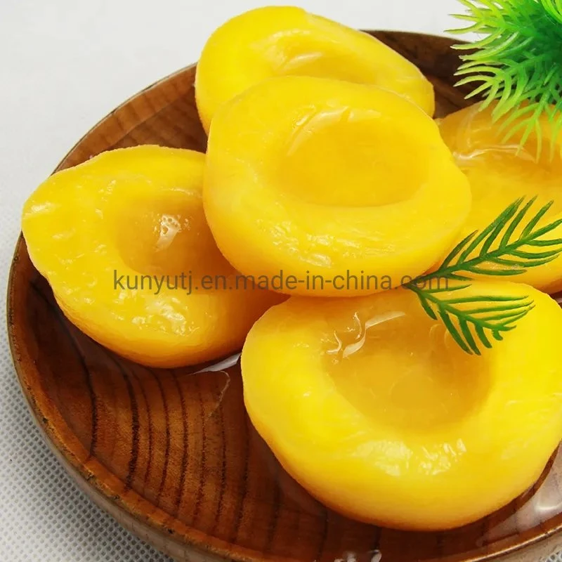 425g Canned Fruit Yellow Peach in Syrup Fresh Yellow Peach for Home Use