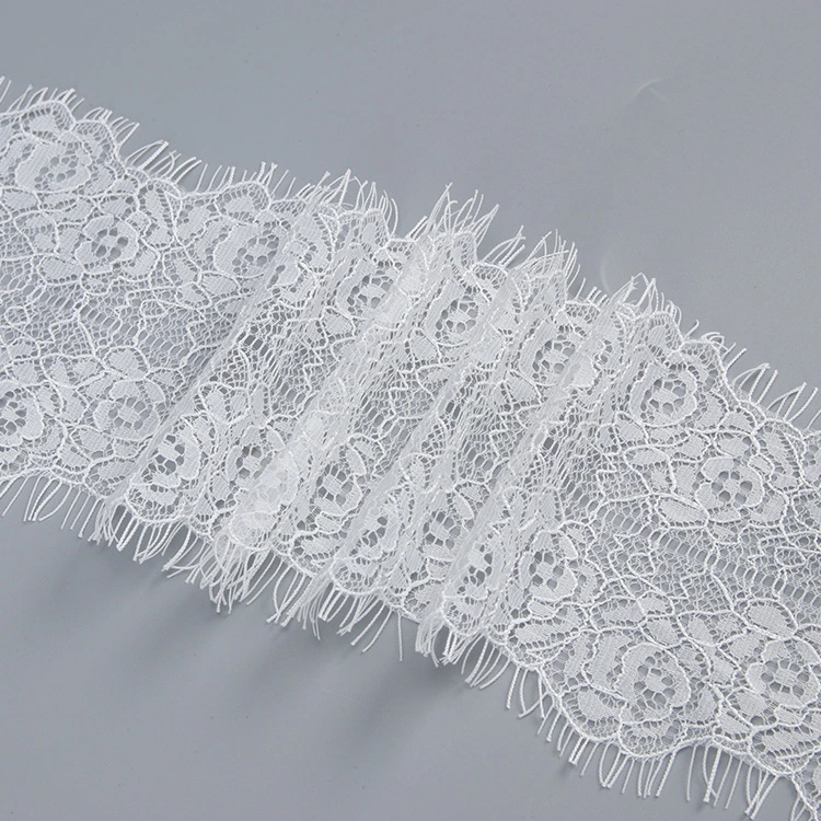 Double Bar Code Knitted Eyelash Lace Underwear Garment Accessories Fabric Wholesale/Supplier