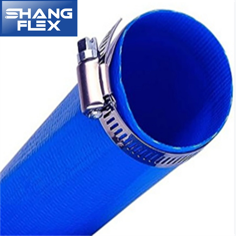 PVC Blue Lay Flat Discharge Water Hose Assembly Discharge Hose with Coupling Clamp 1''-10'' for Pool Pump Farm Agriculture Irrigation