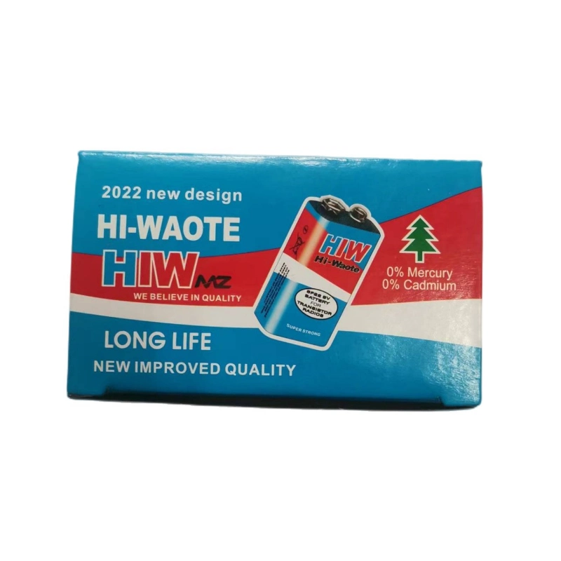 Hiw 6f22 9V Carbon Zinc Battery Dry Battery Battery Cell for Consumer Electronics/ Remote Control/Consumer Electronics