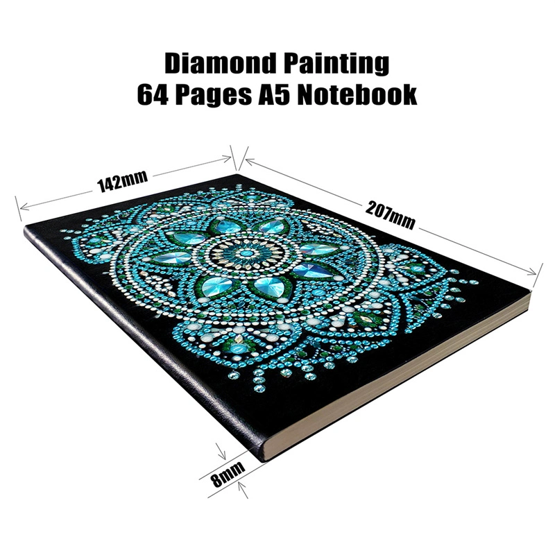 DIY Diamond Painting Cover Notebook 5D Special Shaped Diamond Painting Journal A5 Writing Journal Note for Kids School Office Daily Uses