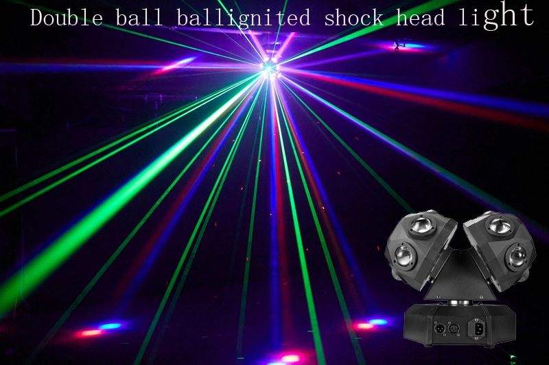 Disco Laser Light with Double Ball / Laser Moving Head Light