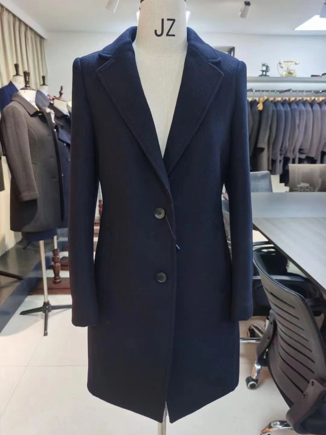 Thick Women&prime; S New Long Business Wool Coat