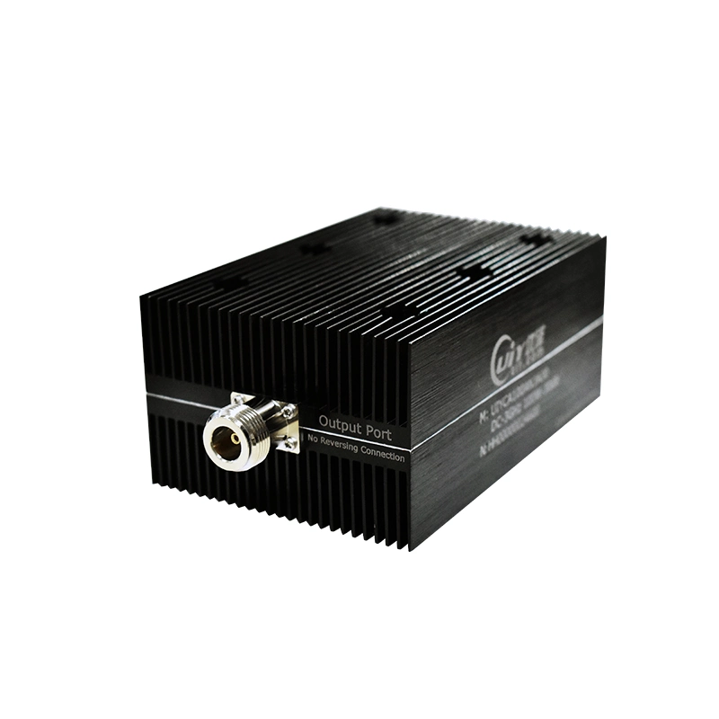 Pim bajo la norma IP65 100W DC-3GHz N tipo Fixed atenuador de 50 Ohmios de impedancia Coaxial