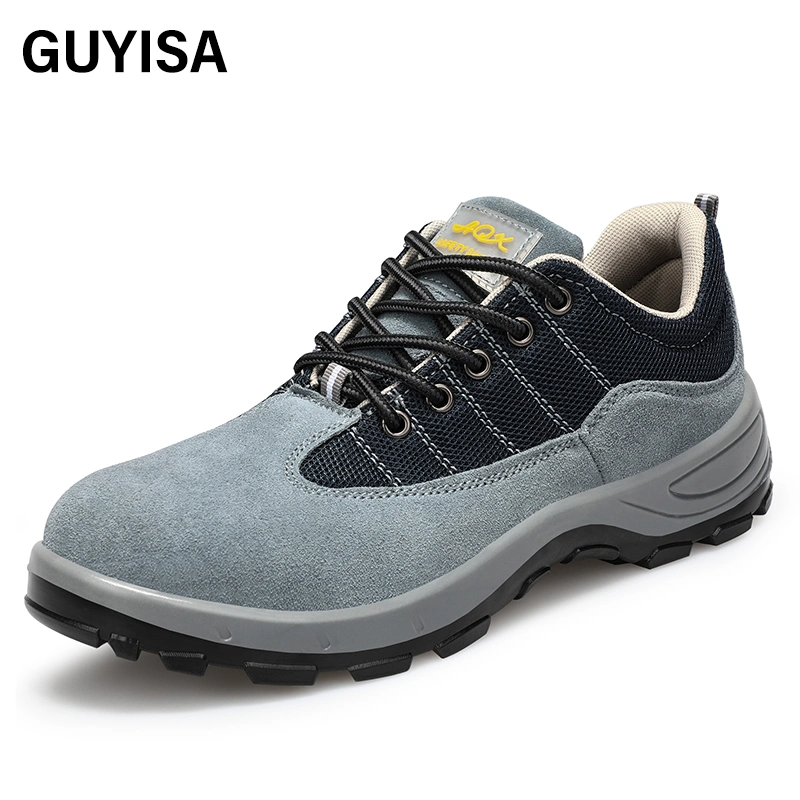 Guyisa Wear-Resistant Smash Proof and Stab Proof Work Shoes Safety Shoes for Men