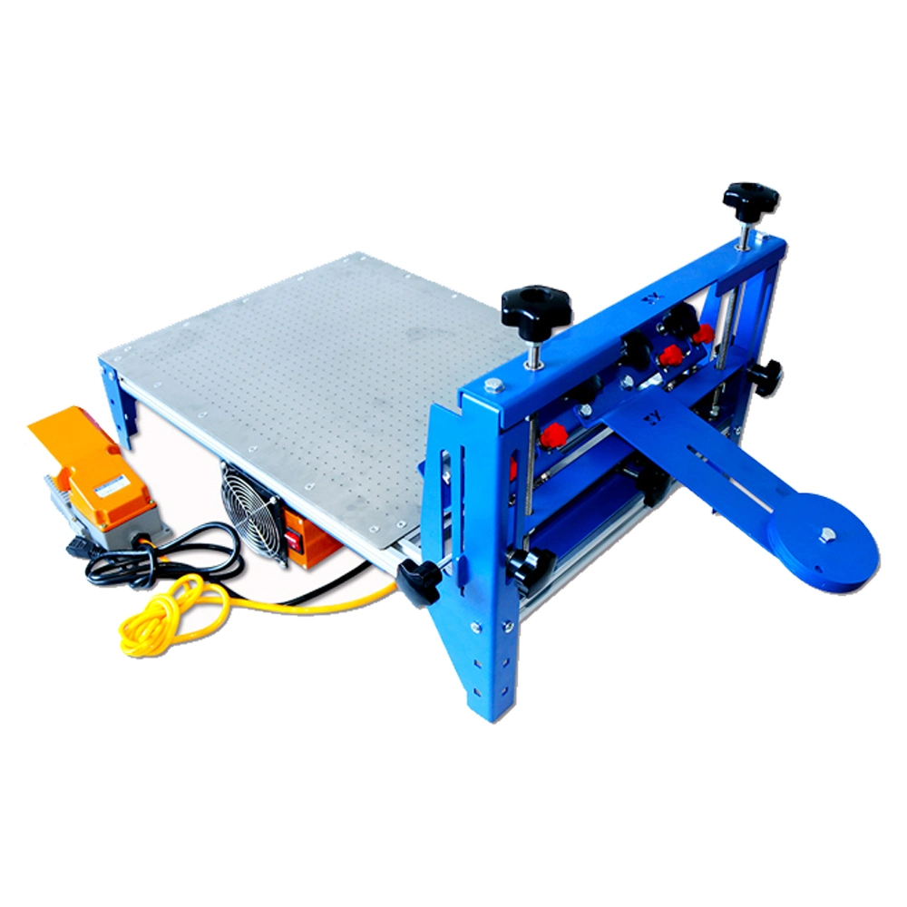 Oval Manual Silk Screen Printing Press Machine Vacuum Table for Screen Printing