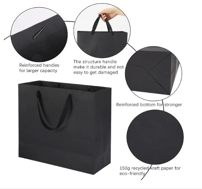 Premium Quality Luxury Matte Modern Fancy Retail Paper Tote Bag for Clothing Wedding Birthday