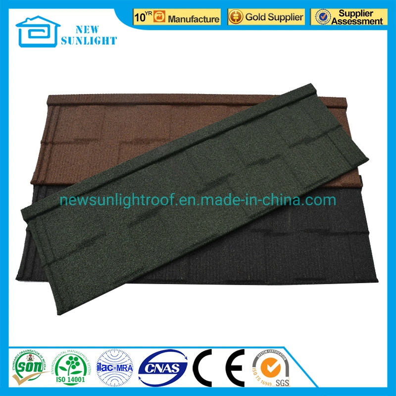 Hot Sale in Kenya Nigeria Ghana Stone Coated Steel Roofing Tiles Metal