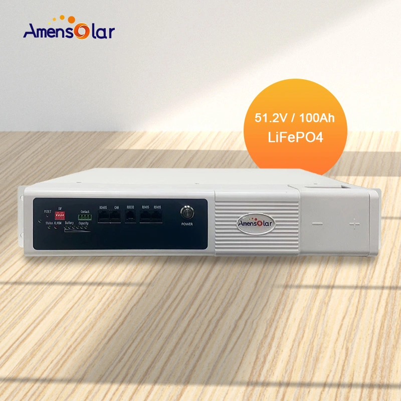 Amensolar A5120 Accept OEM 2u Solar Lipo Lithium Iron Phosphate 51.2V 100ah 5kwh Solar Storage Battery Cost