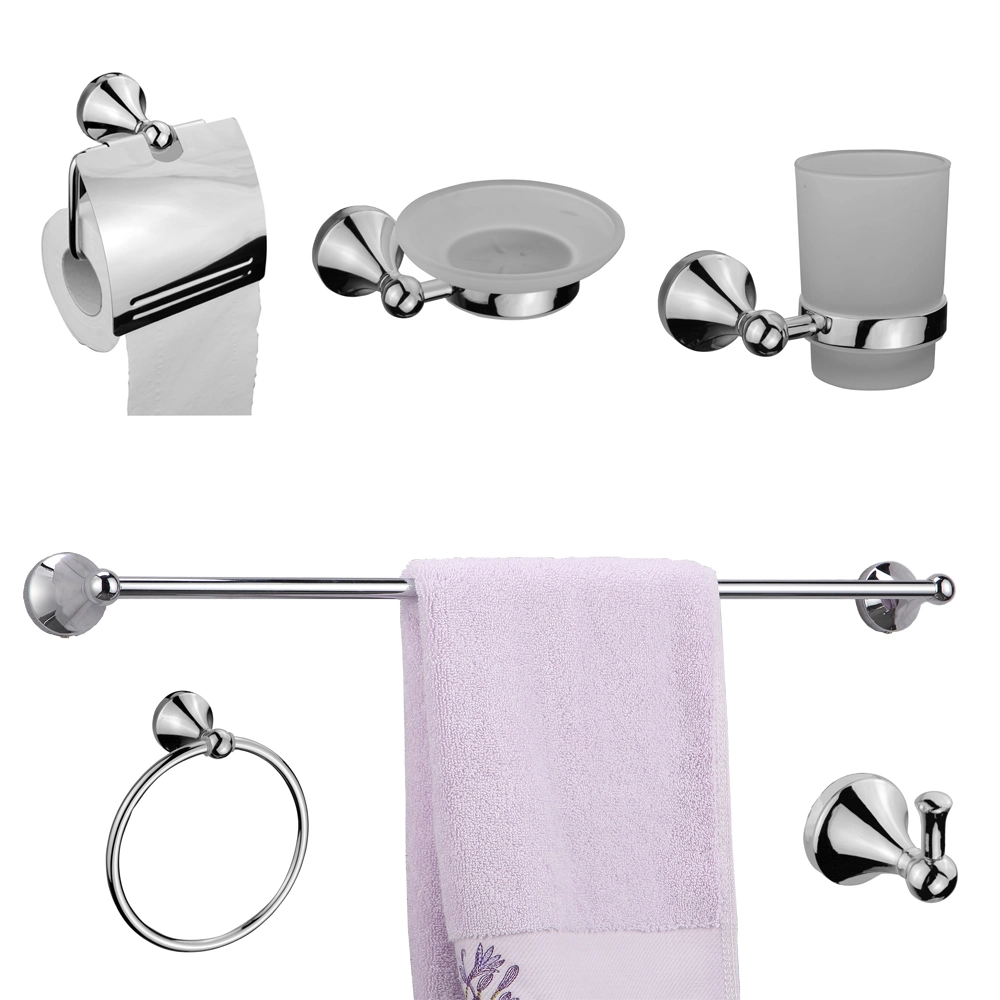 Modern Design Bathroom Set Towel Holder Wall Mounted Square Base Towel Ring