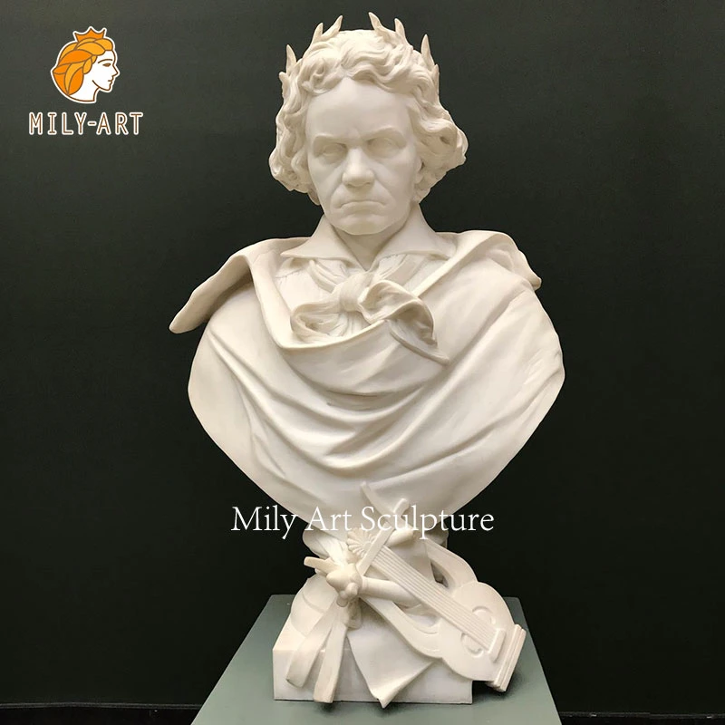 Hand Carved Female Lady Marble Bust Statue for Decor