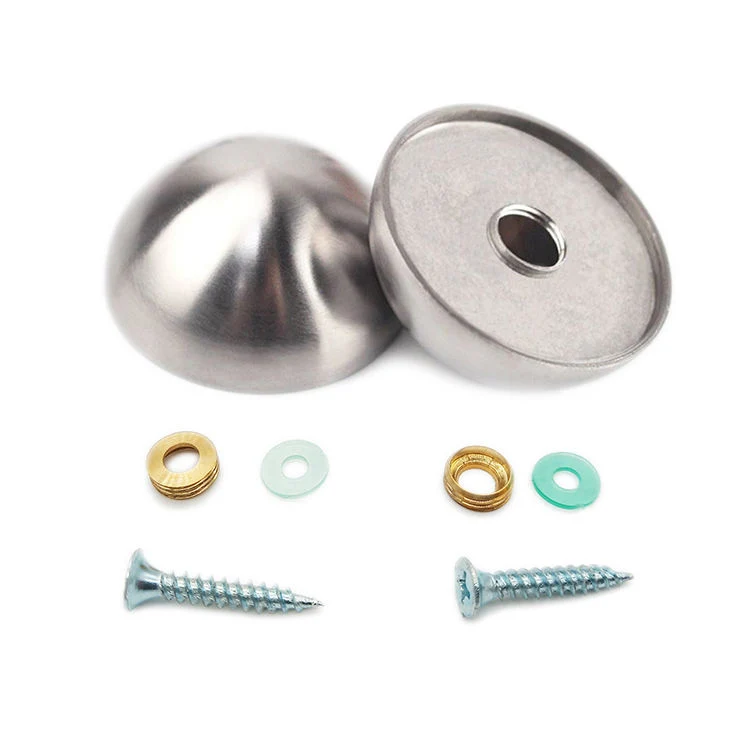 Half Round Stainless Steel Screw Cap Sets for Furniture Door Decoration 20 25 30 40 50 60 80mm Dome Cover Fasteners