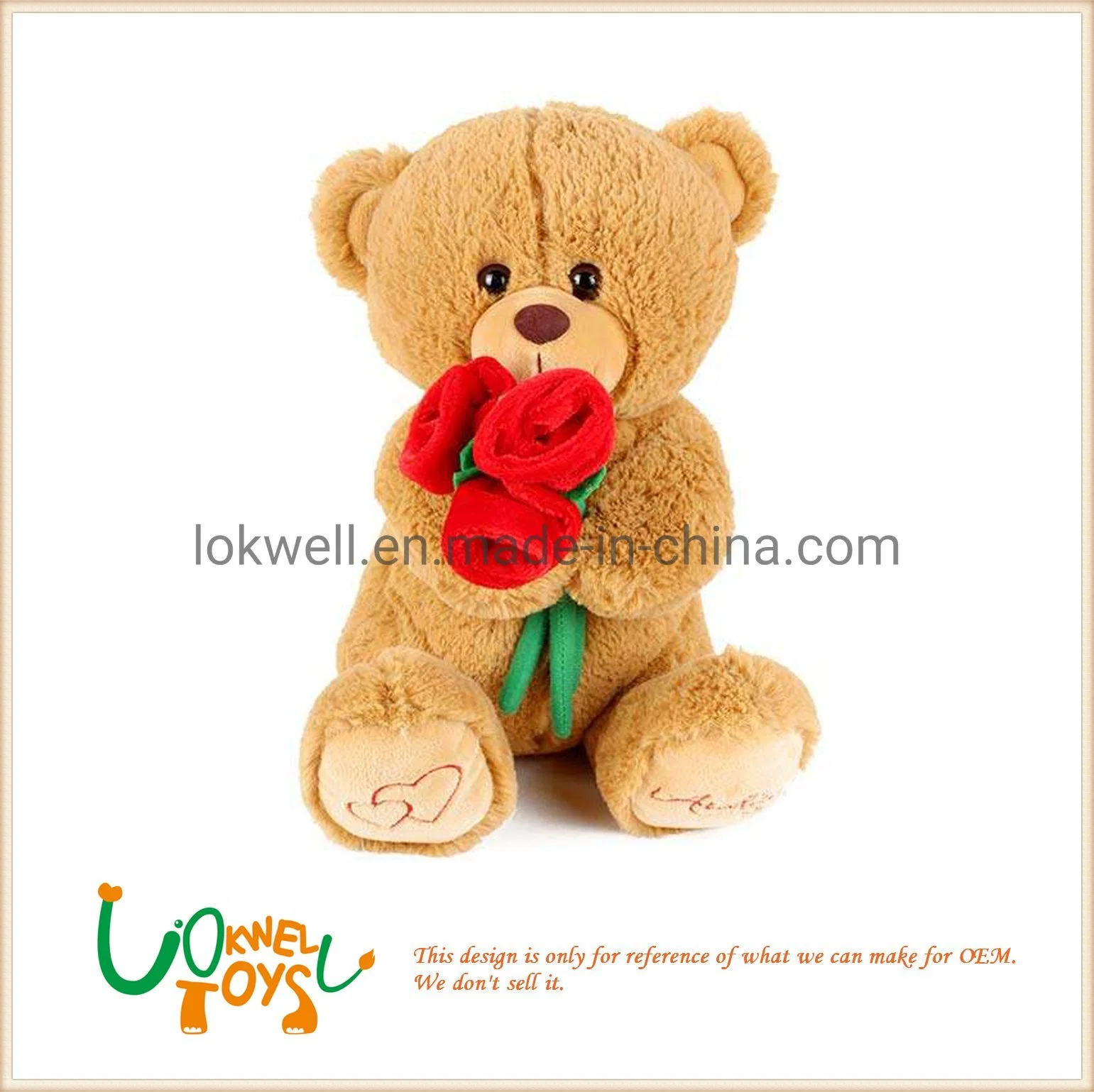 Plush Teddy Bear & Rose Toys Stuffed Valentine's Day Gift