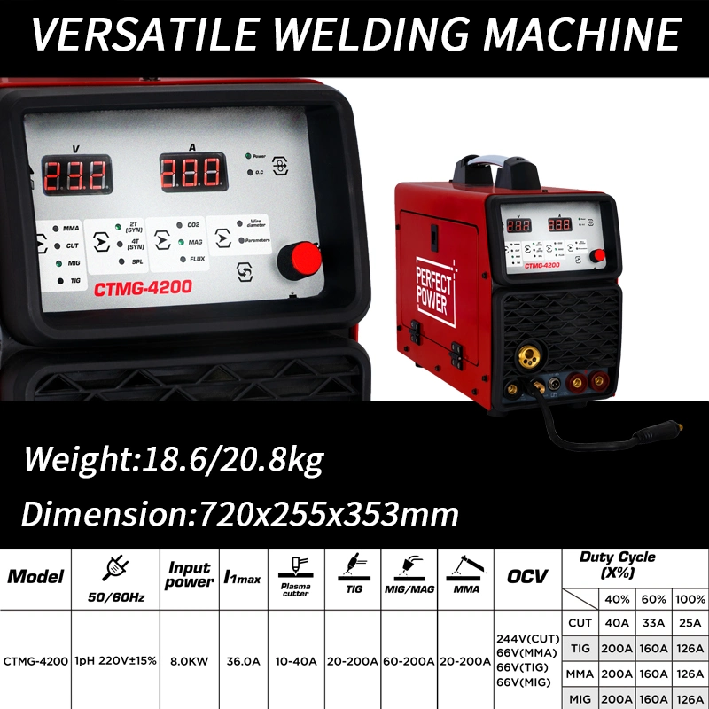 5 в 1 Plasma Cutter MIG TIG MMA Welder Metal Дуговая сварка