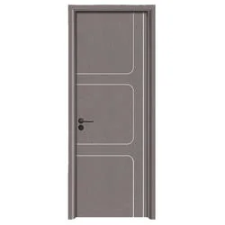 Promotion Commercial Building Apartment House Room Interior MDF Door Flush Series Wood Veneer MDF Wooden Door