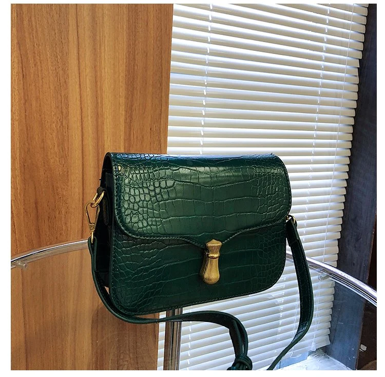 Manufacturer Wholesale/Supplier Green Crocodile PU Female Bag