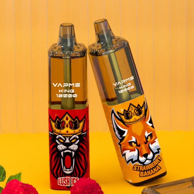 مبخرة Bang King 12000 Puff E Cigarette Randm قابلة للاستخدام مرة واحدة Tornado 7000 Aroma King 9000 أطواق قابلة لإعادة الشحن Vape سعة 23 مل سرير كينغ Vapme 12000 مع أطواق Vape