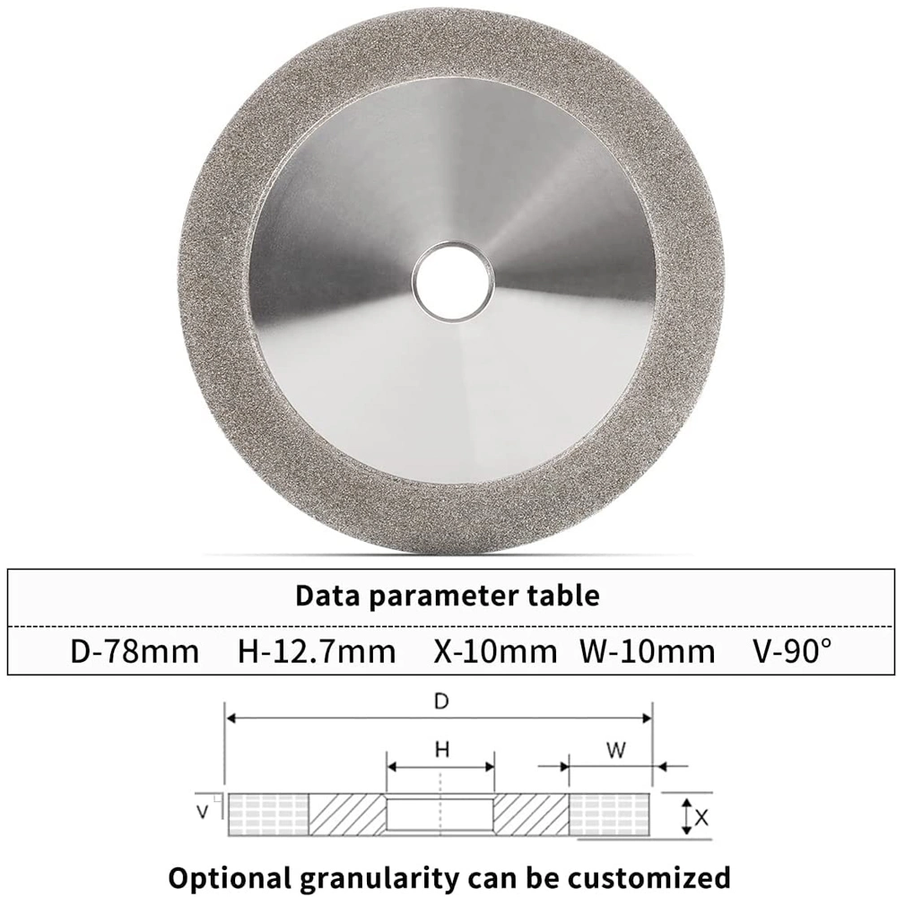 Disque de meulage Electroplated Diamond Roue de coupe pour les alliages de carbure de tungstène Quartz verre céramique