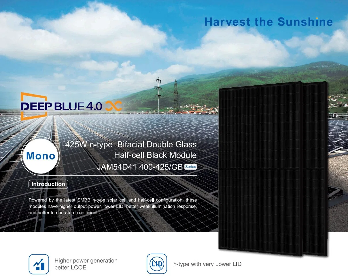 182mm Solar Cells Longi Trina Ja Solar Modules 400W 405W 410W 415W 420W 425W Solar Panels Smart Solar Energy Products