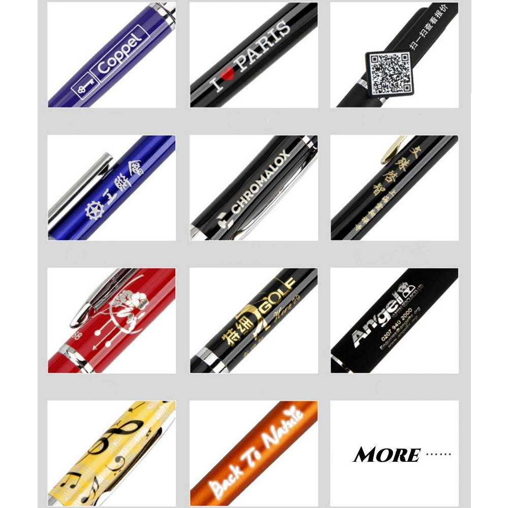 Promotional Black Twist Writing Slim Metal Body Pen Customized Logo Office Ballpoint Pens